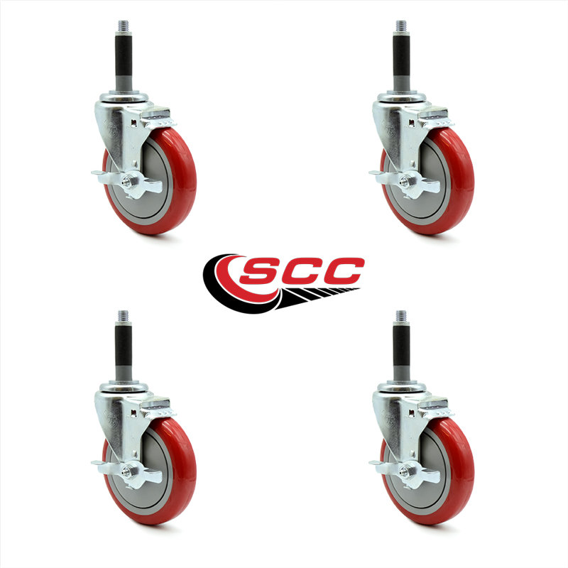 Polyurethane Caster, Red