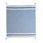 Jeté en coton 50 x 60 rayures bleues et blanches décoratives