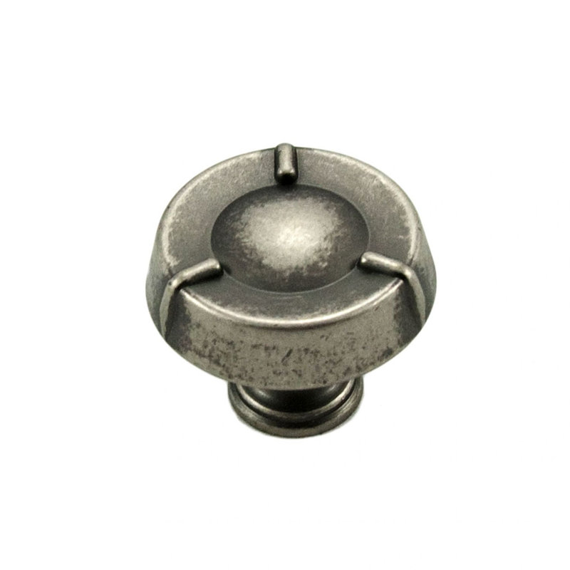 Fullerton Knob, Weathered Nickel, 1.25" H x 1.25" W x 1.13" D