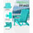 Outdoor Adirondack Chair Weather-Resistant HDPE Foldable Fire Pit Chairs With Cup Holder-111030213