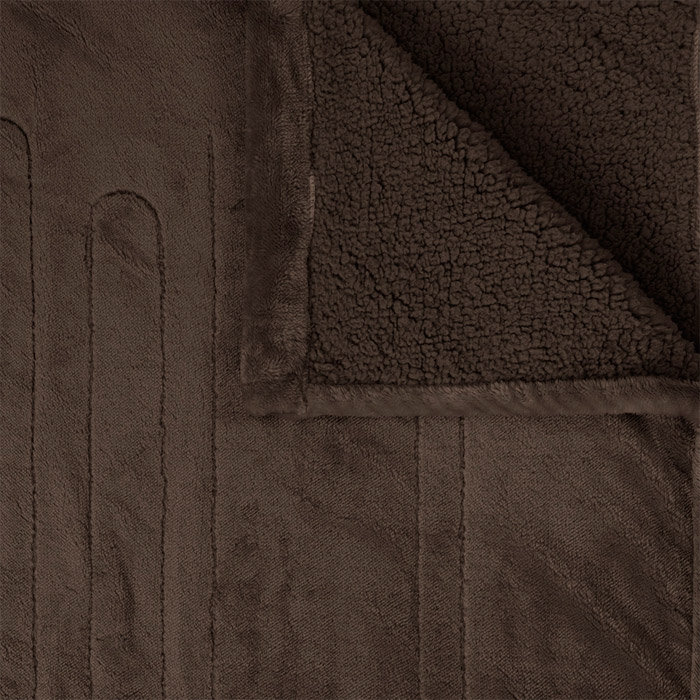 Beautyrest Heated Oversized Microlight to Berber Blanket, Full, Chocolate