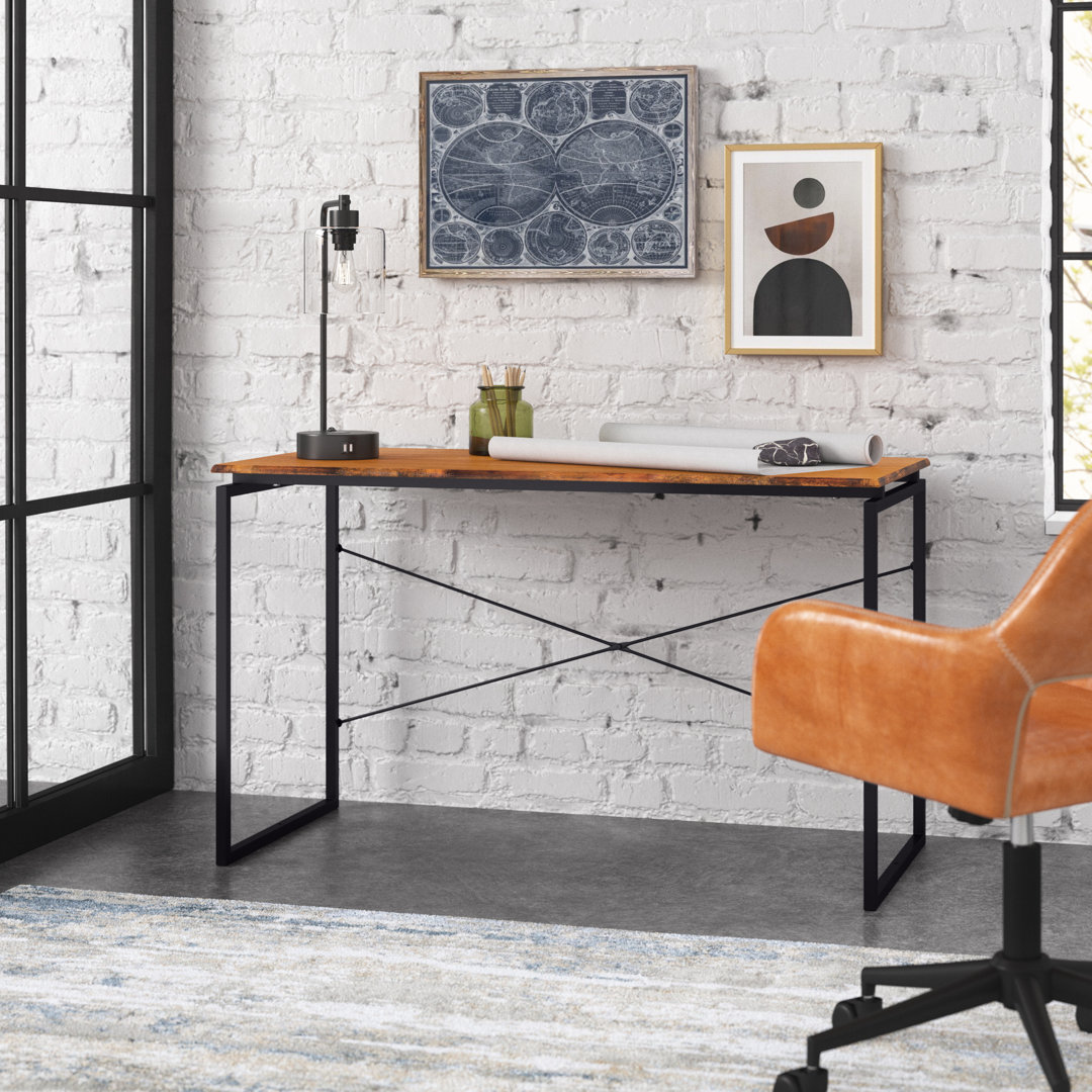 Rotem Desk Williston Forge Color (Top/Frame): Oak/Black
