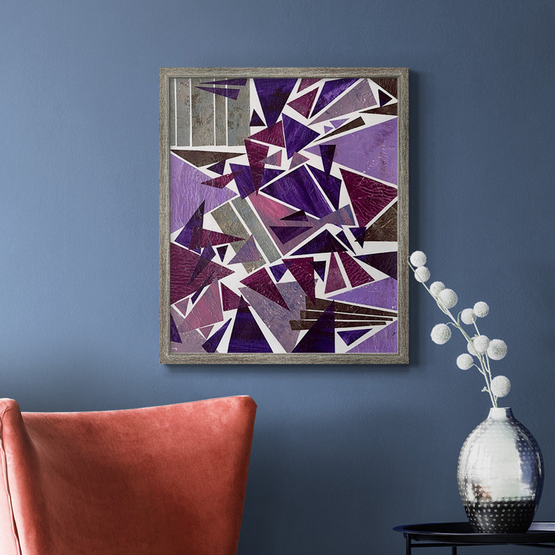«Purple Dream I», toile encadrée de qualité supérieure - prête à être accrochée, Argent patiné, H 24 po x l 20 po