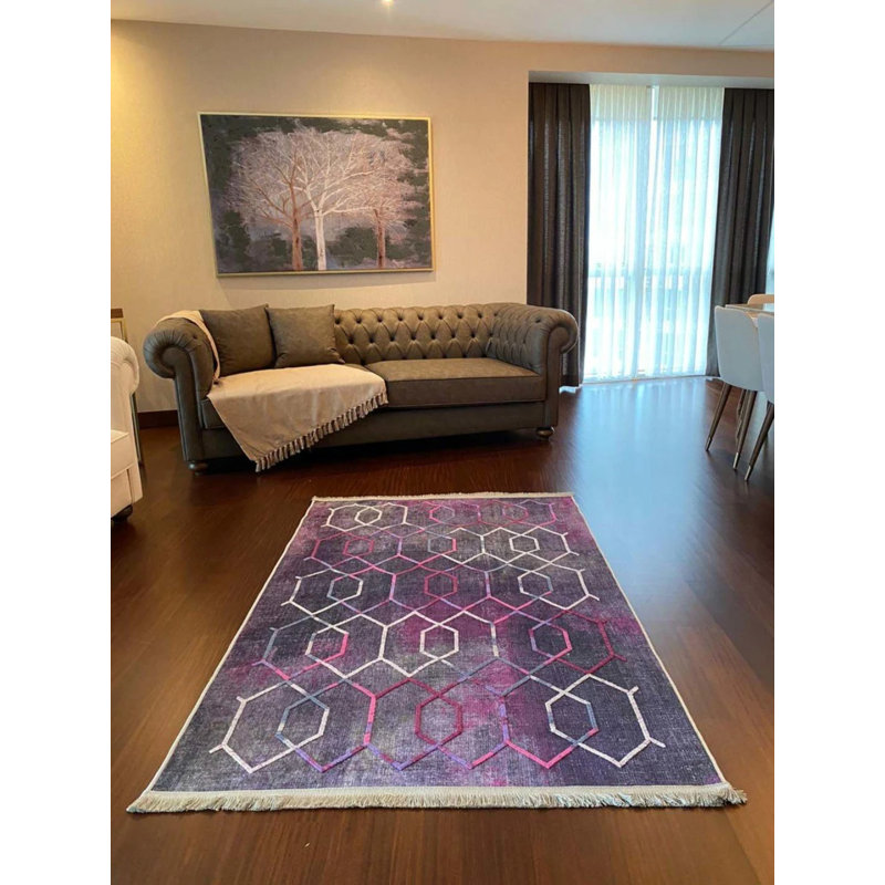 Tapis Kalkedon avec envers antidérapant, Carré 3 pi 4 po