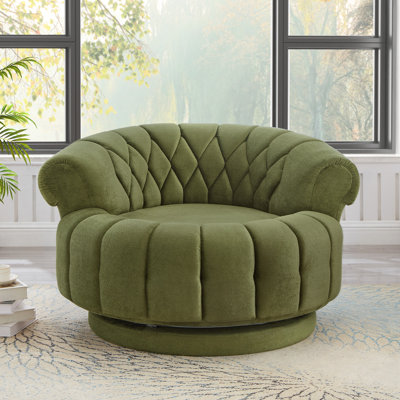 Chaise d'appoint pivotante avec coussin moelleux