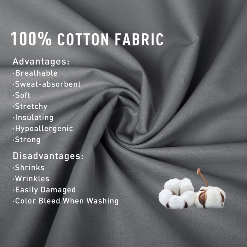 100% Cotton Sateen Pillowcase Envelope Pillowcases Set, Steel Gray, King Pillowcase