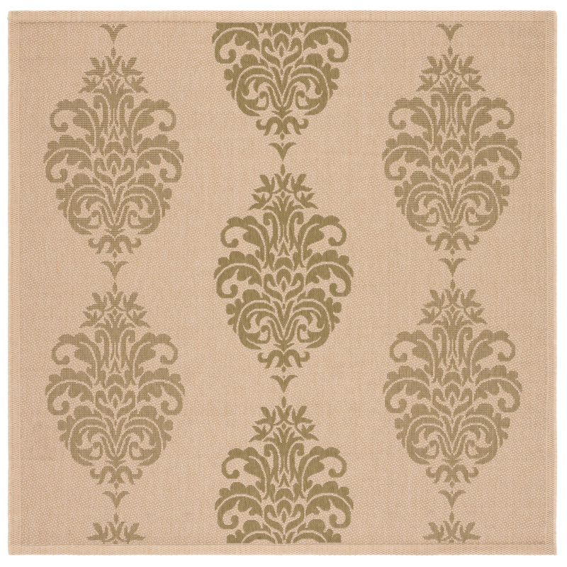 Glenorie Performance Ikat Indoor/Outdoor Area Rug, Square 6'7"