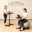 Adjustable Height Iron Computer Desk-1945750564
