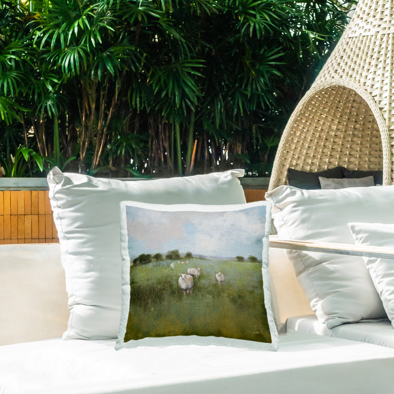 Coussin d'extérieur Quiet Pasture with Sheep