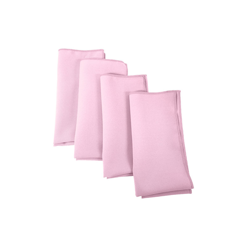 Polyester Square Napkin - Basics by Wayfair™, Light Pink, Set of 4
