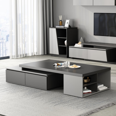 Kevondre 70.9'' Extendable Coffee Table with Storage Drawer