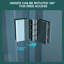 Porte de douche pliante l 34 po x H 72 po avec verre trempé - 180 charnières pivotantes qui se chevauchent pour maximiser l'espace de la porte, ajustement ajustable, agrandisseur d'eau