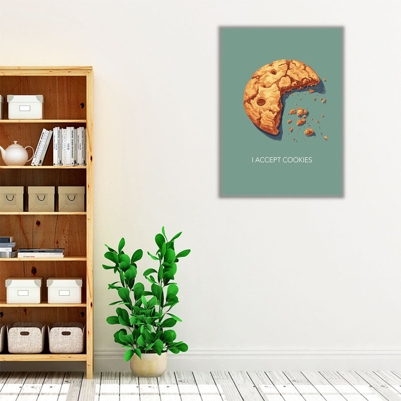 «I accept Cookies», reproduction d'art sur toile, H 48 po x l 36 po