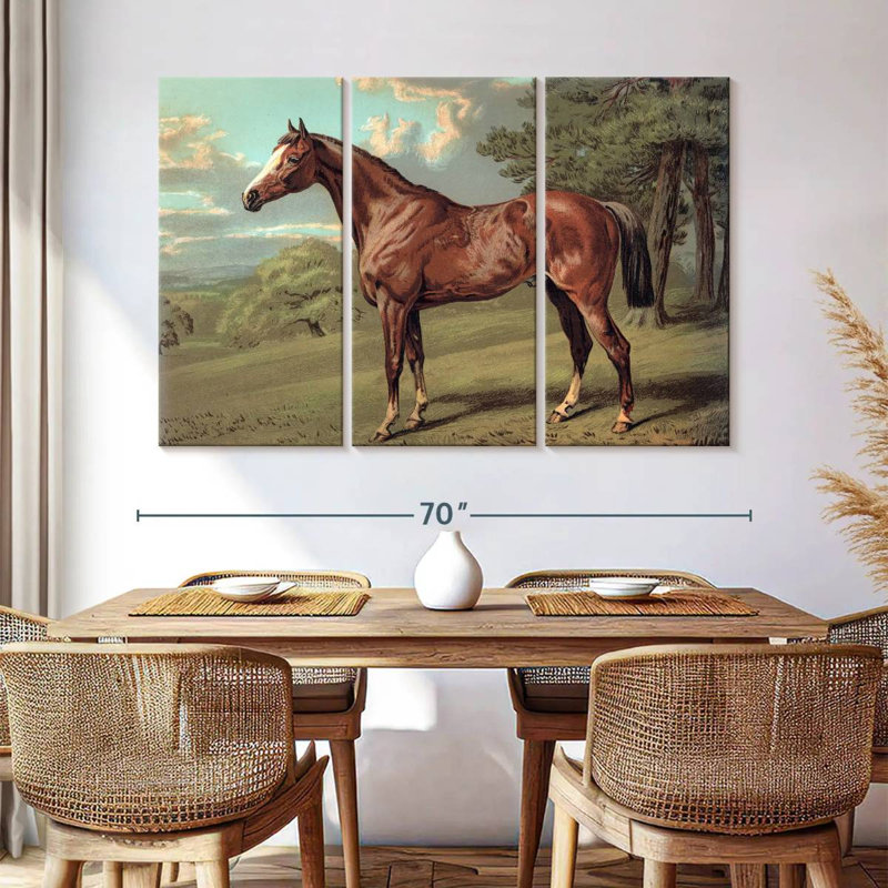 Cheval sauvage rétro, H 42 po x l 65 po