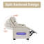 Fauteuil inclinable électrique de 38,25 po en cuir respirant avec accoudoirs carrés avec accoudoirs de rangement et appui-tête électrique-1021414858