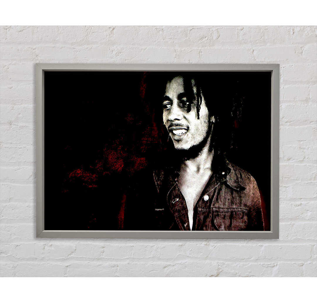 Bob Marley Hero - Einzelner Bilderrahmen Kunstdrucke auf Leinwand