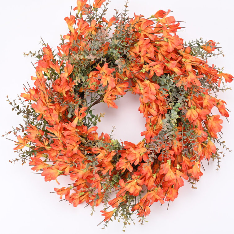 The Holiday Aisle® Handcrafted Faux Silk 24'' Wreath | Wayfair