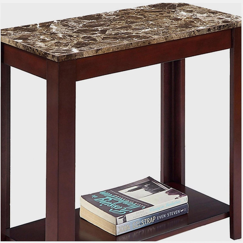 Table d'appoint décorative en bois de cerisier foncé de 24 pouces de hauteur