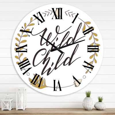 Wild Child - Horloge murale traditionnelle