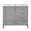 Meuble-lavabo 36 po avec cadre en pin massif-109327187