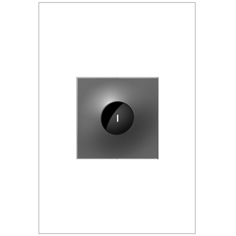 Adorne® Wave 15 Amp Single Pole and 3-Way Touch Free Light Switch with Microban, Magnesium