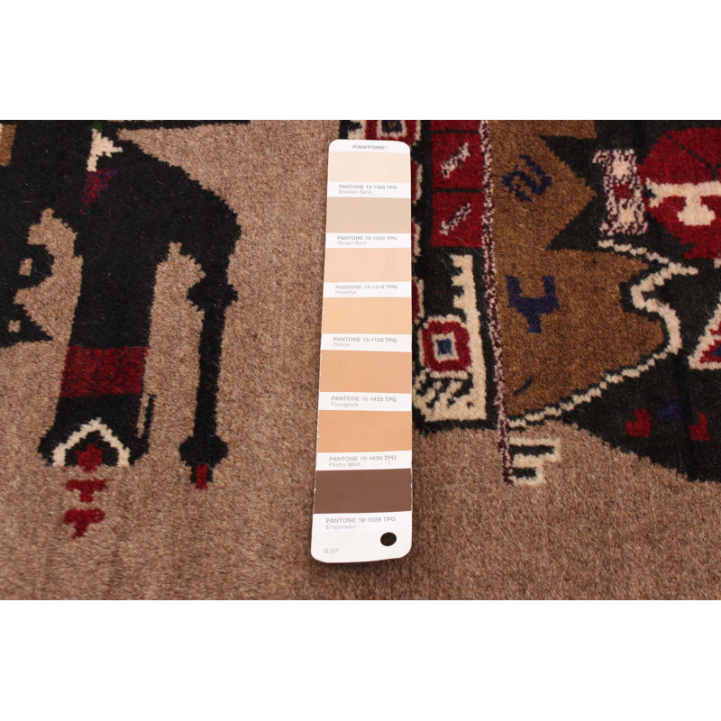 Tapis brun clair Largeros War 3 pi 1 po x 5 pi 0 po