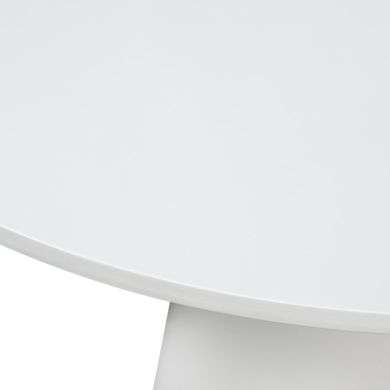 Table de salle à manger Boudot, Blanc, H 30,75 po x L 59,1 po x l 59,1 po