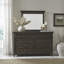 Ensemble de chambre à coucher avec lit tapissier, commode et miroir Trelawny-95433716