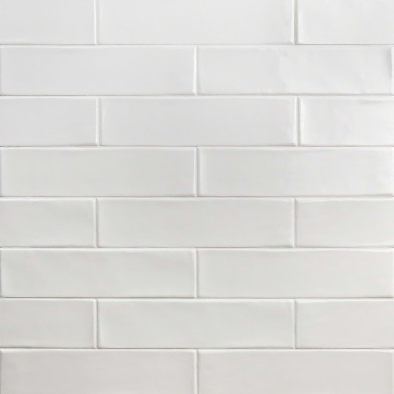 Manchester 3x12 Glossy Ceramic Subway Tile, Bianco White