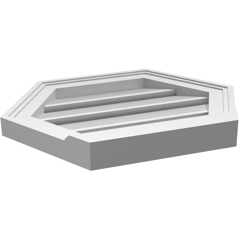 Évent horizontal fonctionnel à pignon en uréthane à surface horizontale Signature, H 16 po x l 20 po x P 2 po