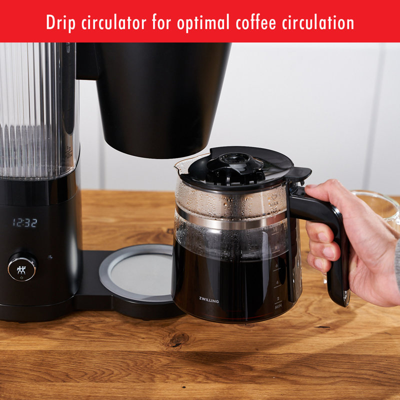 ZWILLING Enfinigy Glass Drip Coffee Maker, Black