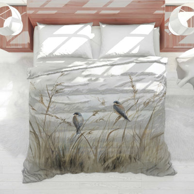 Two Birds On Grass Comforter