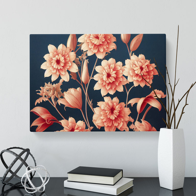 Floral Nouveau Vol.3 - Wrapped Canvas, 50cm H x 76cm W x 3cm D
