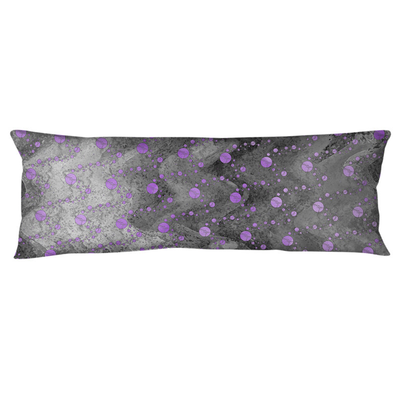 Polyester Pillow, Violet/Black
