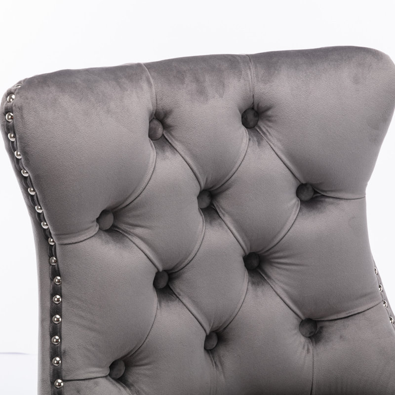 Upholstered Counter Stool, Grey