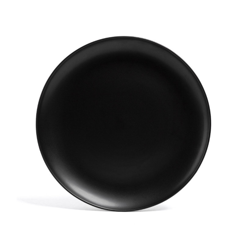 Over&Back Coupe Round Serving Platter, Black