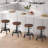 Grampian Swivel Adjustable Height Counter Stool with Metal Frame