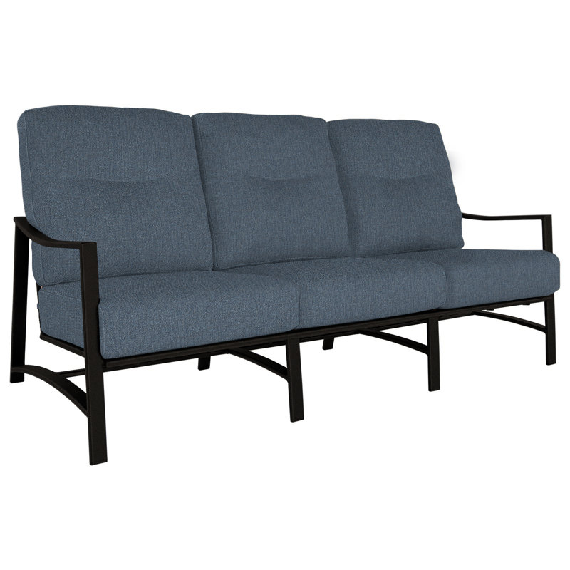 Avana Outdoor 3 - Seat Patio Sofa, Alcazar Redwood, Carbon Black