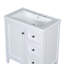 Meuble-lavabo de 30 pouces avec lavabo en résine, trois tiroirs et deux tablettes de porte-320833647