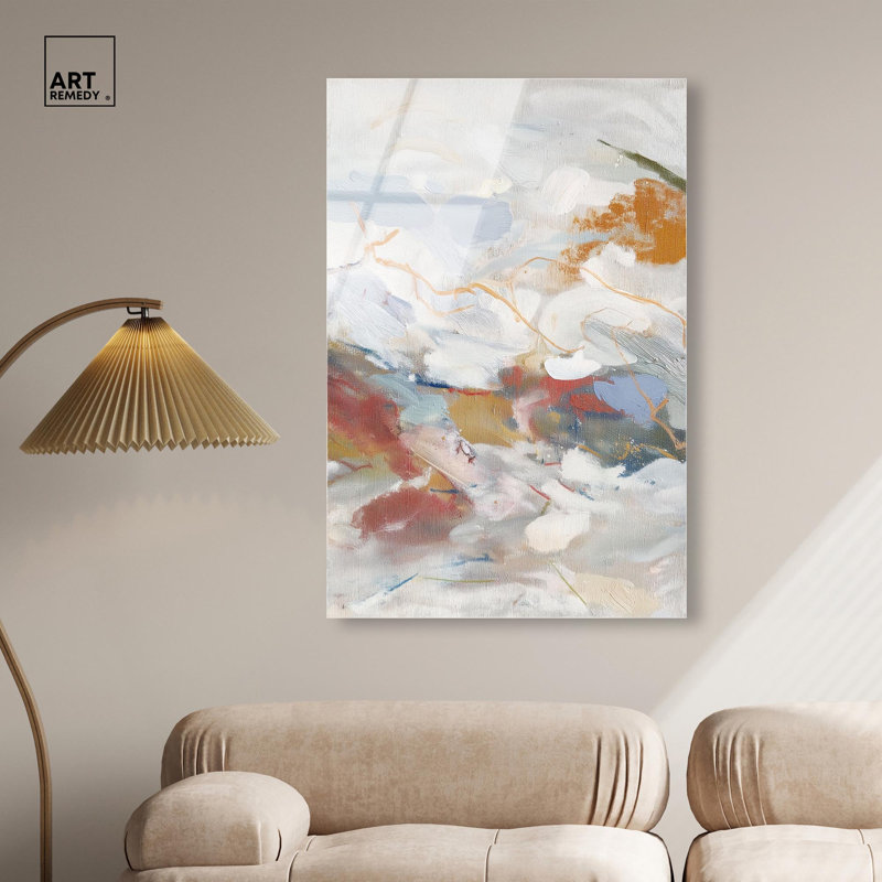 Décoration murale colorée Burnt Sienna Swirl I par Art Remedy, prête à être suspendue, 30 x 45, H 45 po x l 30 po