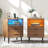 17.7" W 2-Drawer LED Nightstand-160638351