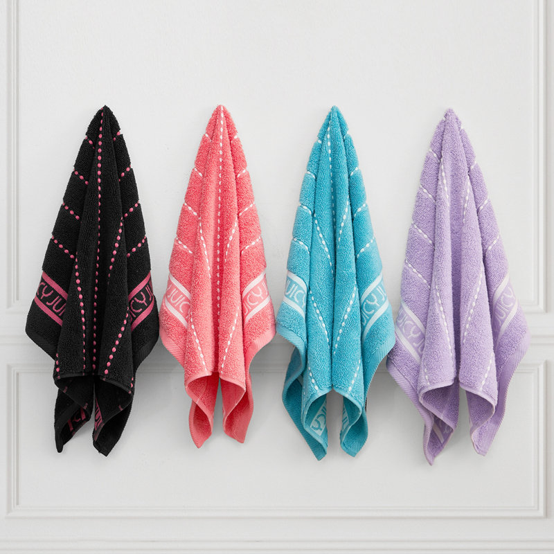 Juicy Couture Juicy Couture Luxurious Plush Stripe 6 Piece Premium Bath Towel Set