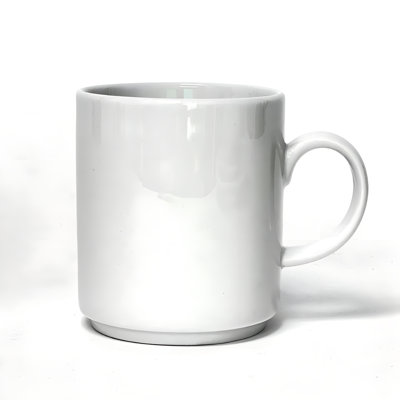 Utopia 10.5‑oz white porcelain stackable mug