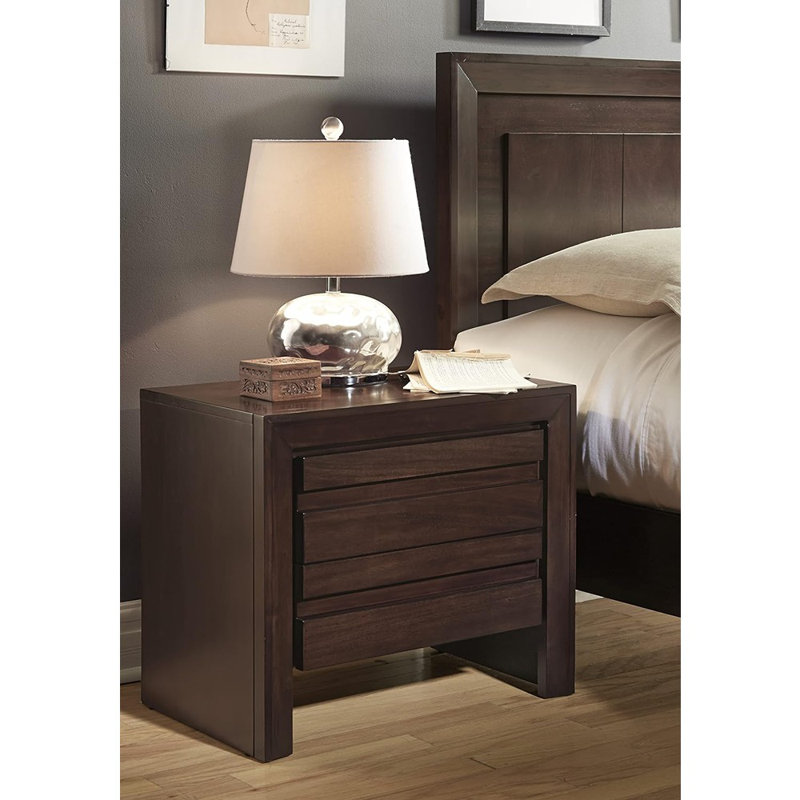 Natella 26'' W Solid Wood Nightstand