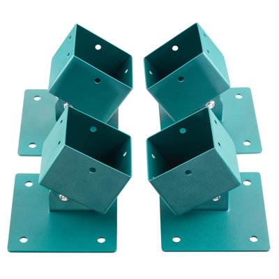 Swing Set Brackets, Heavy Duty Swing Set Levelling Hardware, Fits 4 x 4 in Post (Actual 3.6 x 3.6 in), 45°-60° Angle Range, Stainless Steel Anchor Level Kit on Uneven Grass Wooden Ground