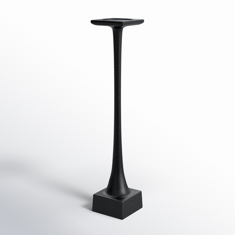 Aluminum Tabletop Candlestick, Black, 18" H x 5" W x 5" D