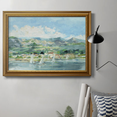 Voile le long de la côte II - peinture sur toile encadrée
