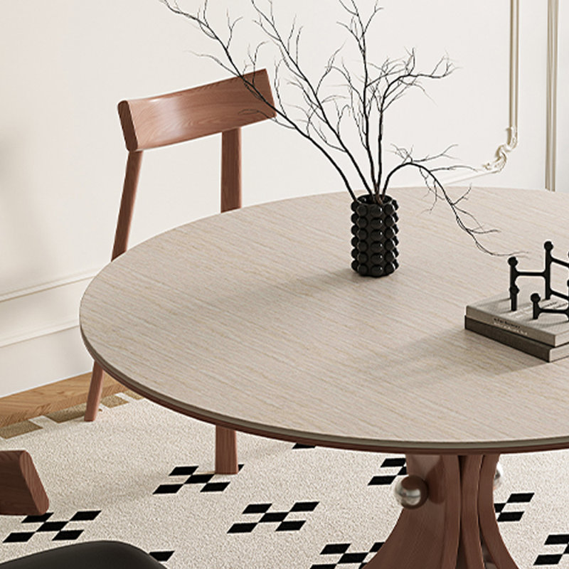 Simple Light Luxury Durable Rock Slab Table, 29.52"H x 51.18"L x 51.18"W