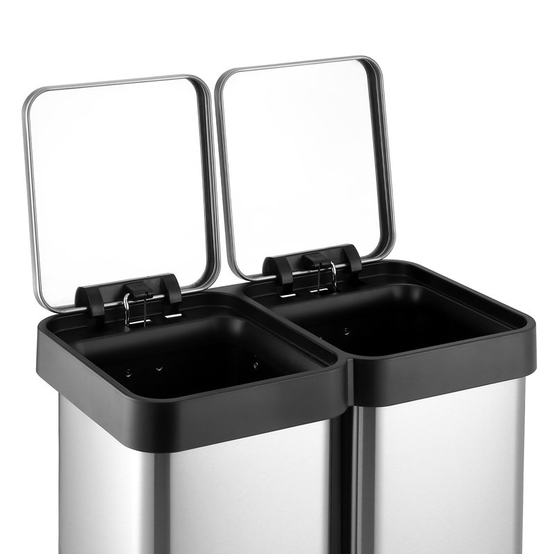 Stainless Steel Step On Recycling Bin - 30L