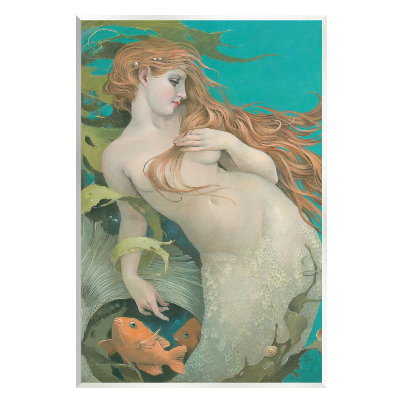 «Mermaid & Fish Underwater», impression giclée par Christina P. Wyatt, H 15 po x l 10 po x P 0,5 po